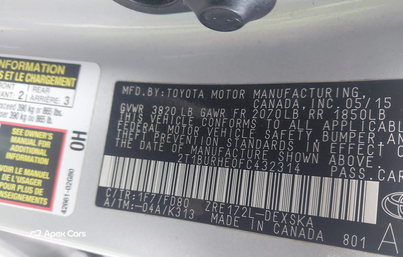 Toyota Corolla 2015