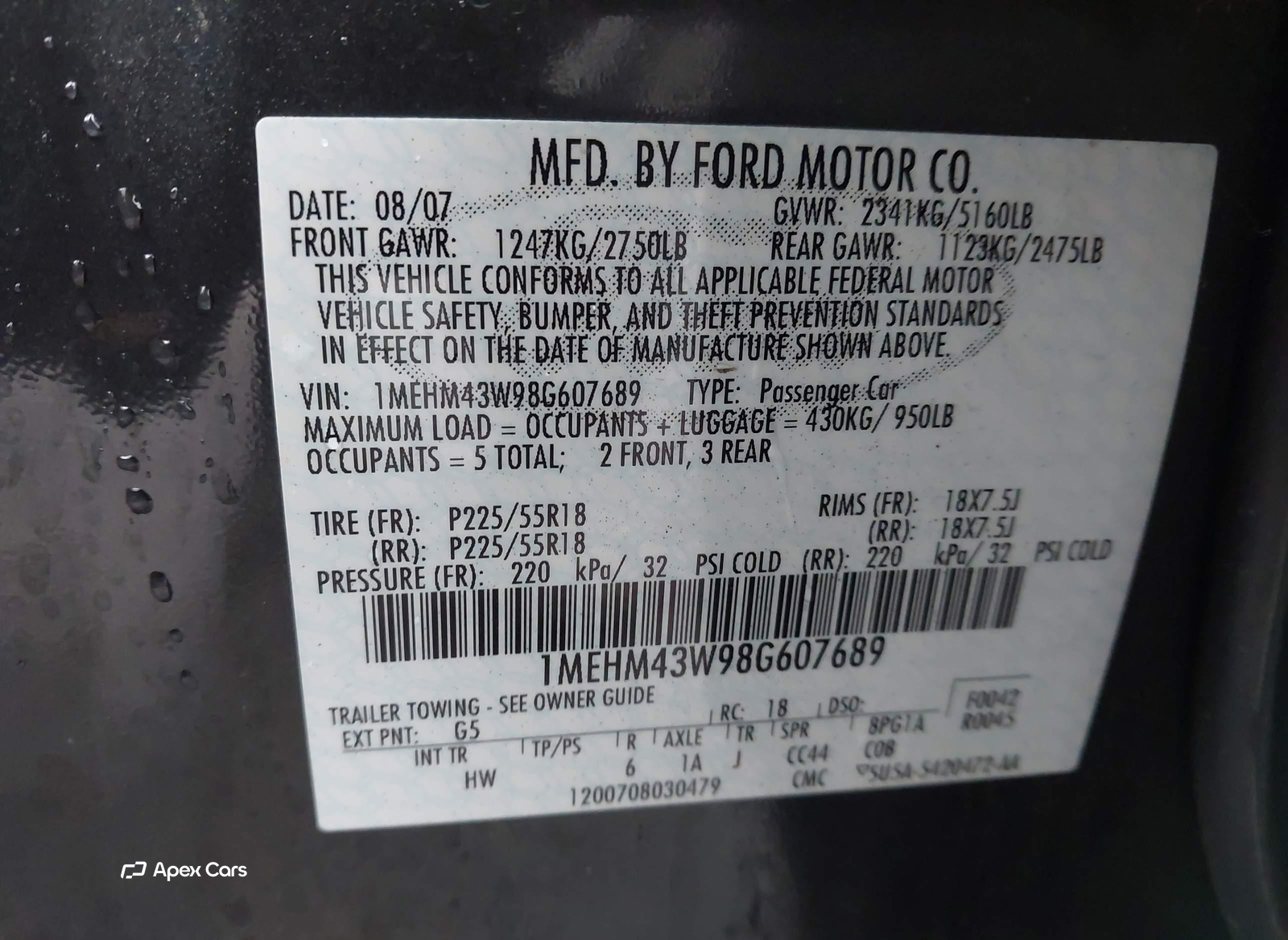 Mercury Sable 2008