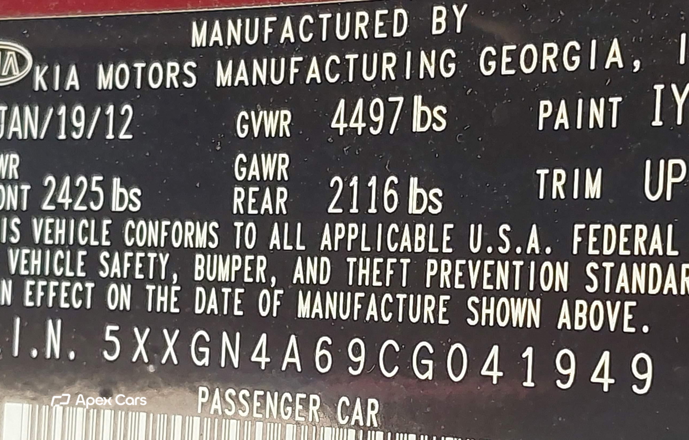 Kia Optima 2012