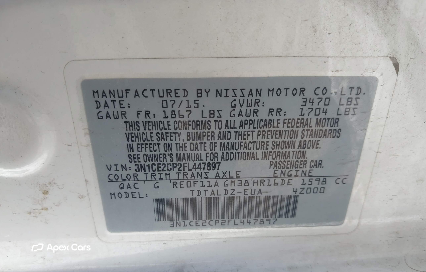 Nissan Versa 2015