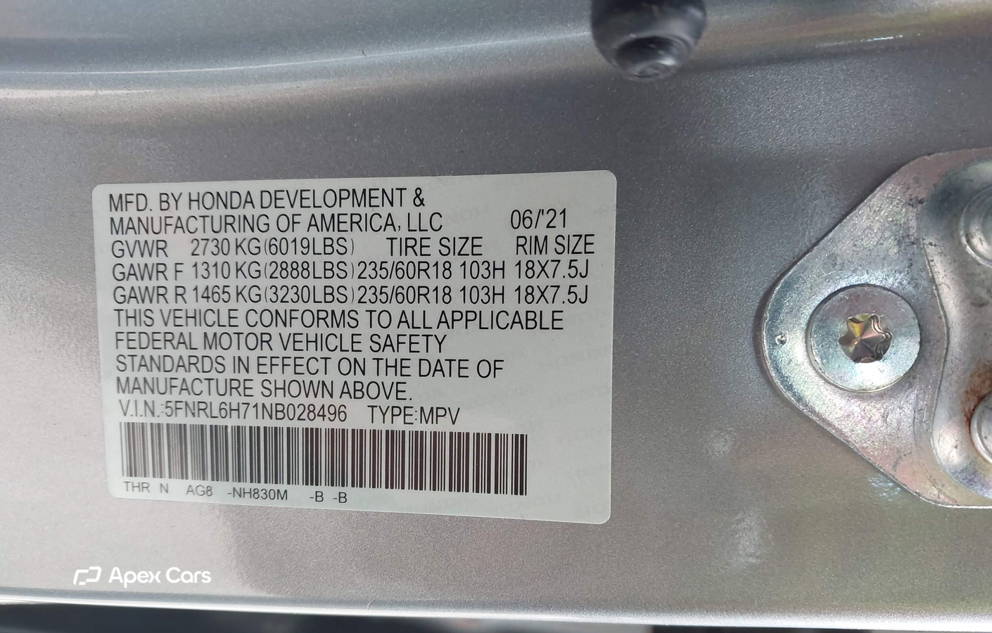 Honda Odyssey 2022