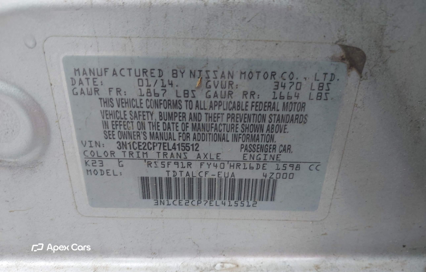 Nissan Versa 2014