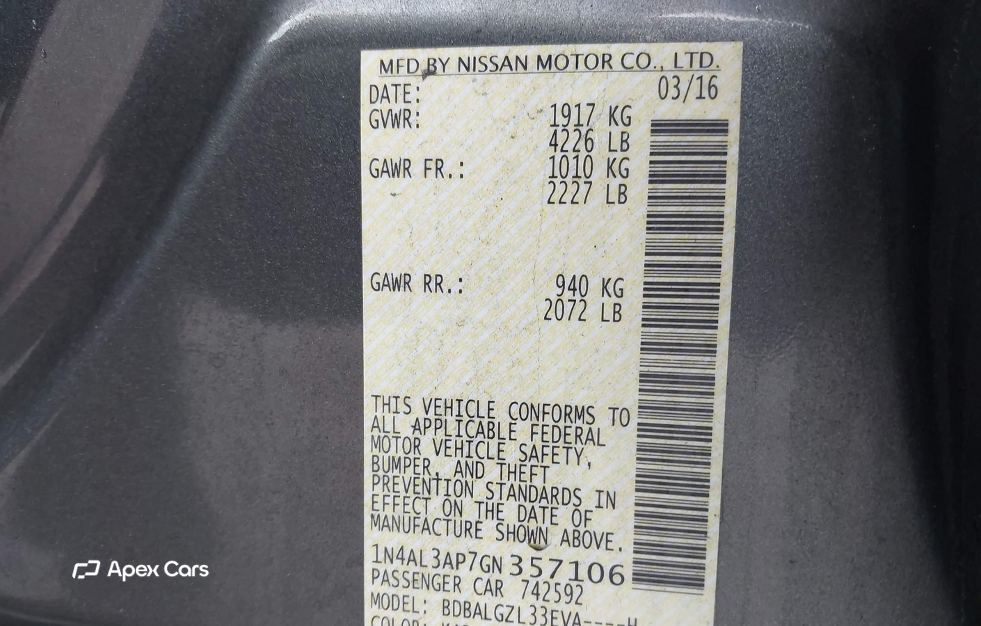 Nissan Altima 2016