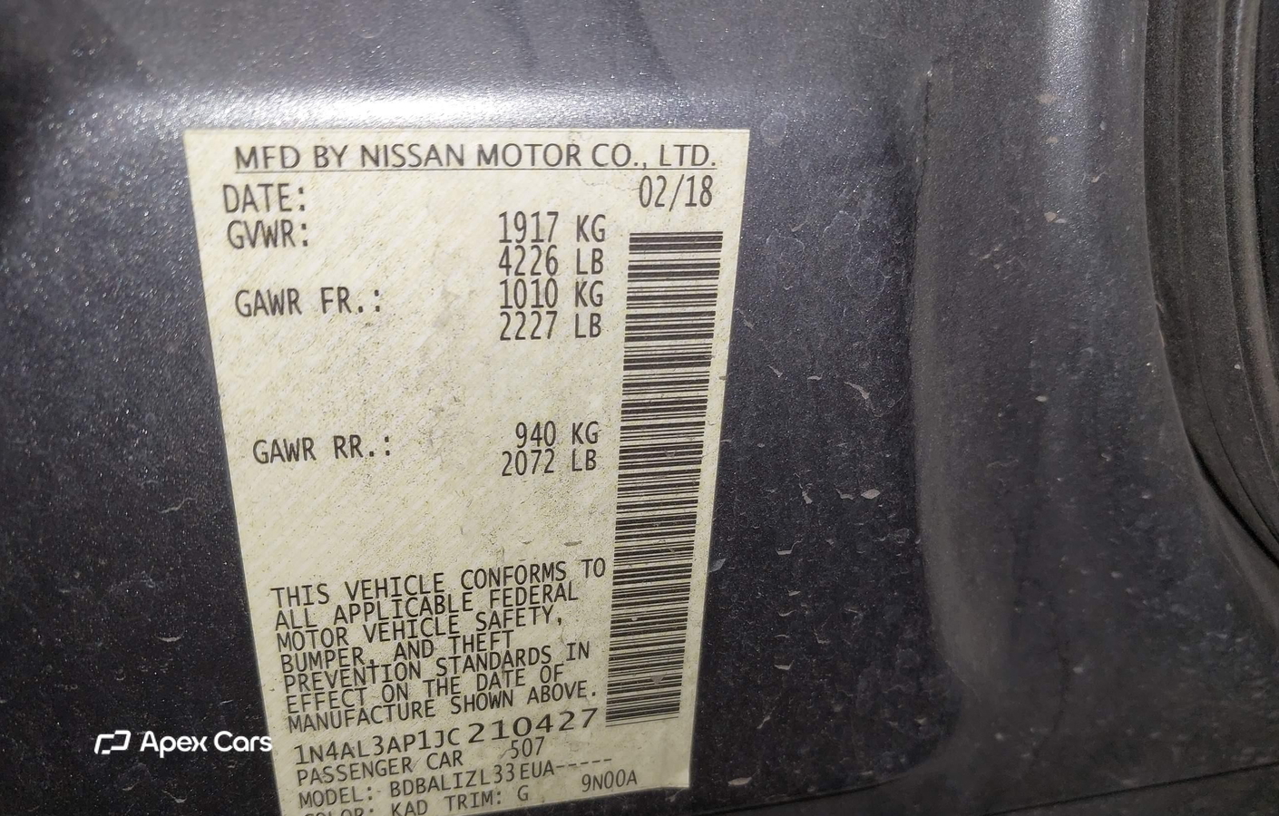 Nissan Altima 2018