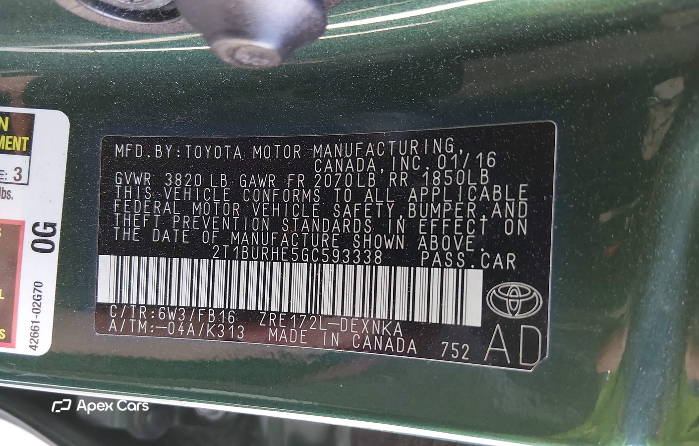 Toyota Corolla 2016