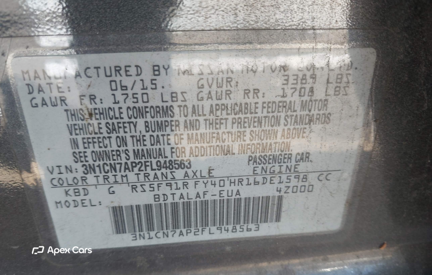 Nissan Versa 2015
