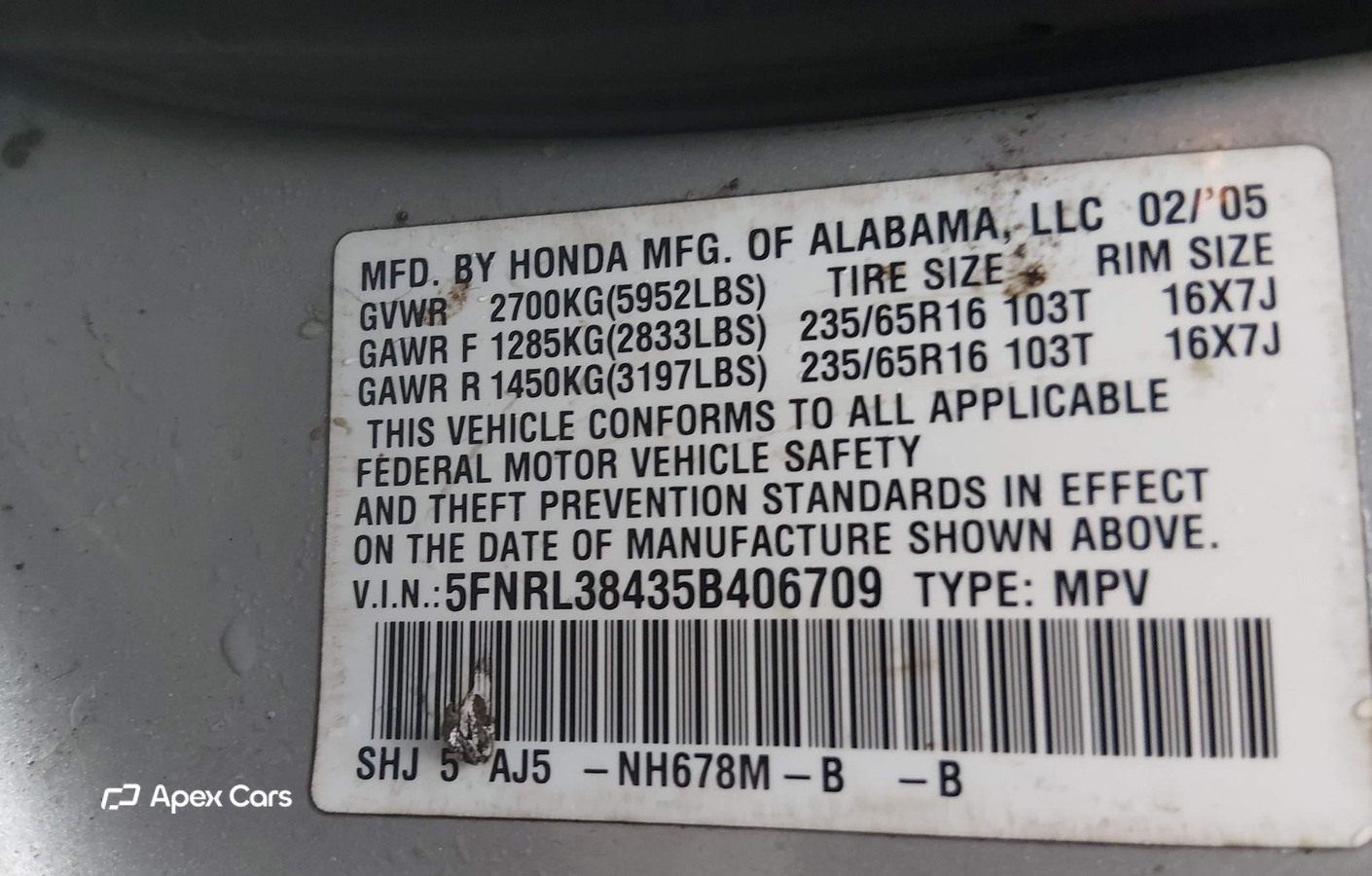 Honda Odyssey 2005