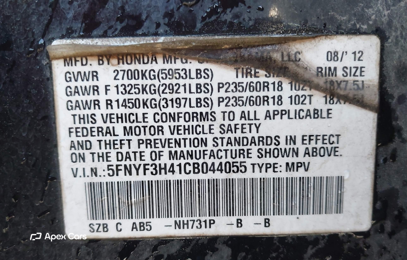 Honda Pilot 2012