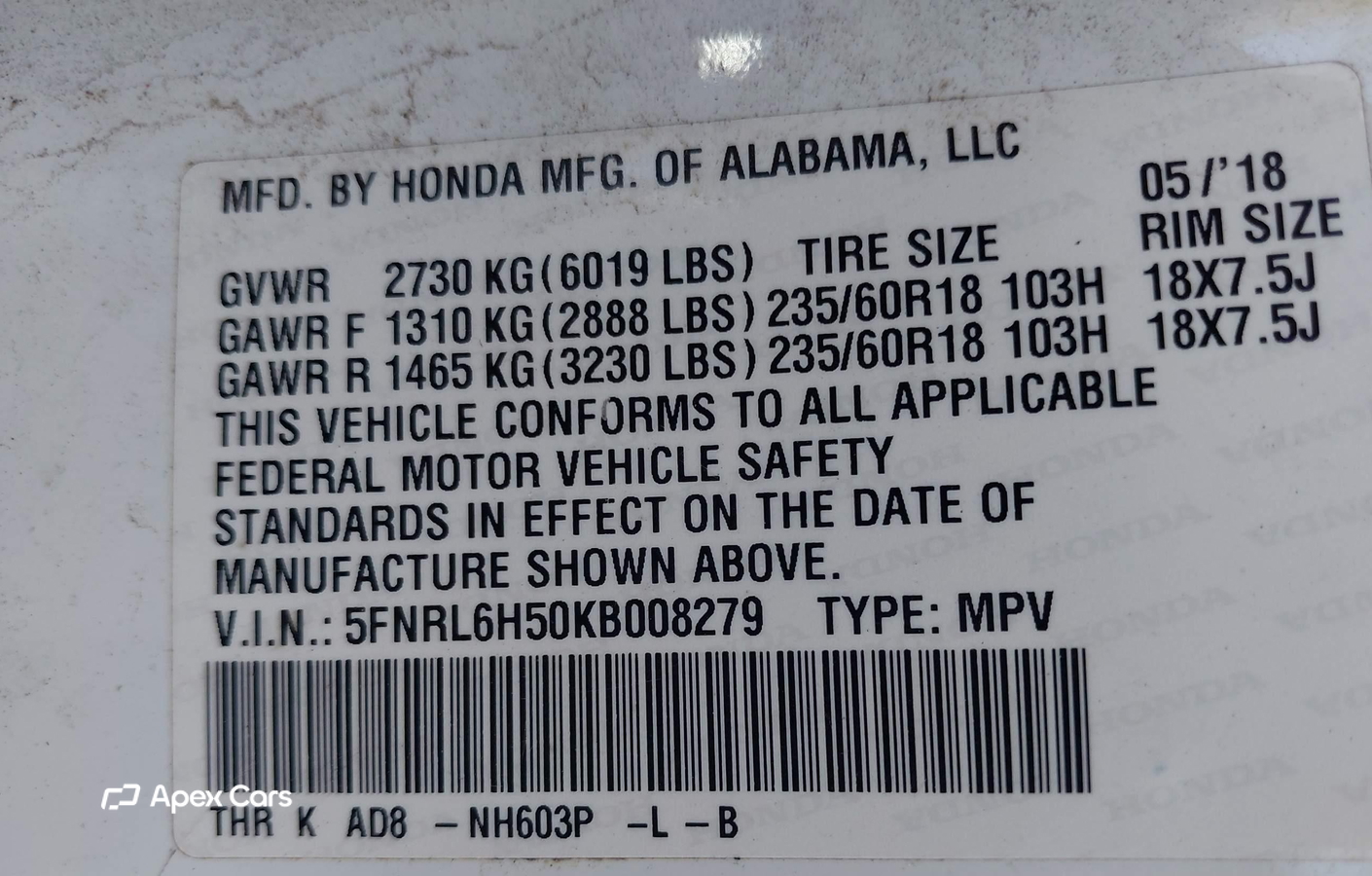 Honda Odyssey 2019