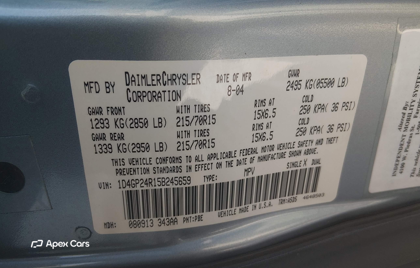 Dodge Caravan 2005