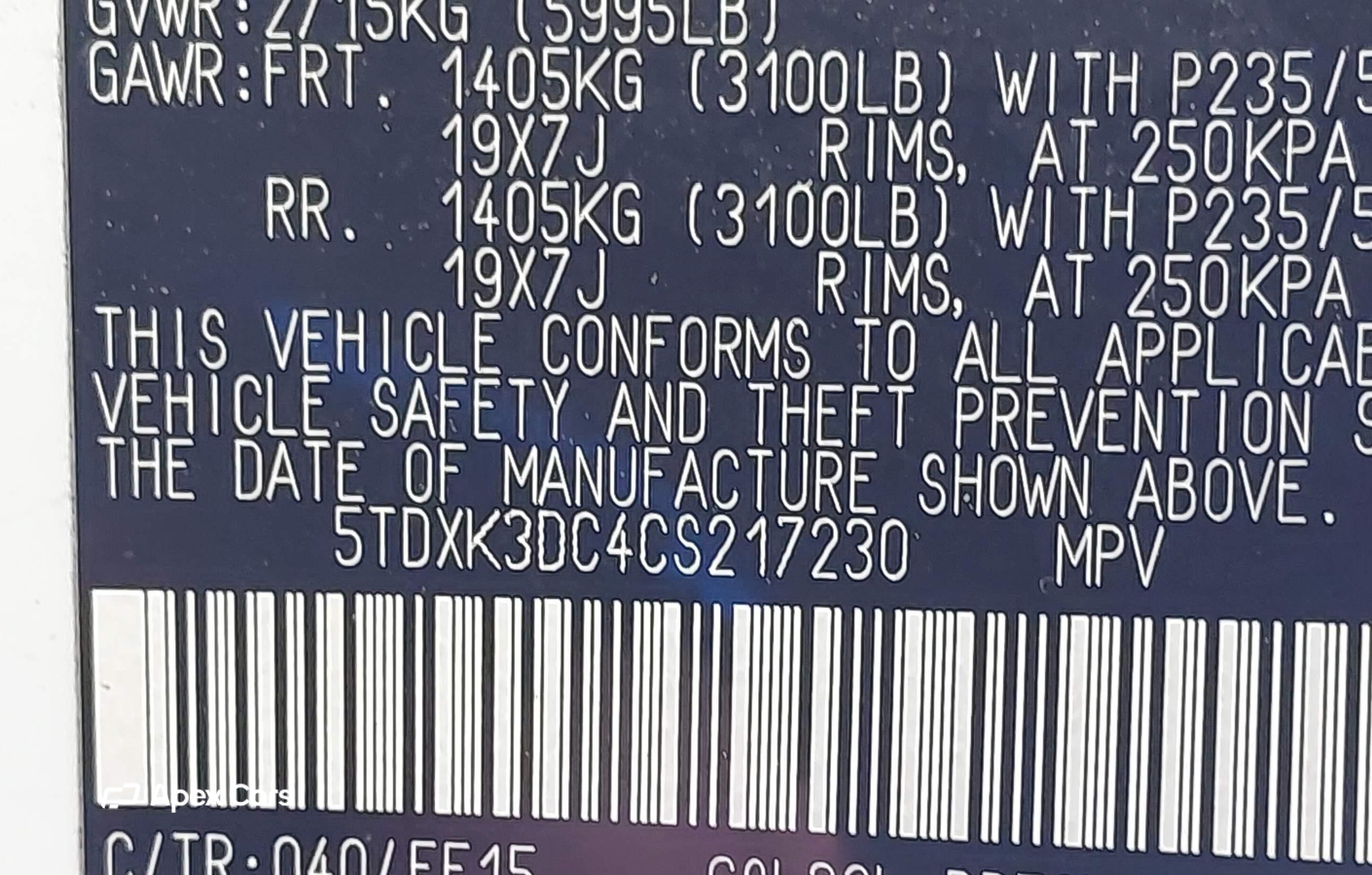 Toyota Sienna 2012