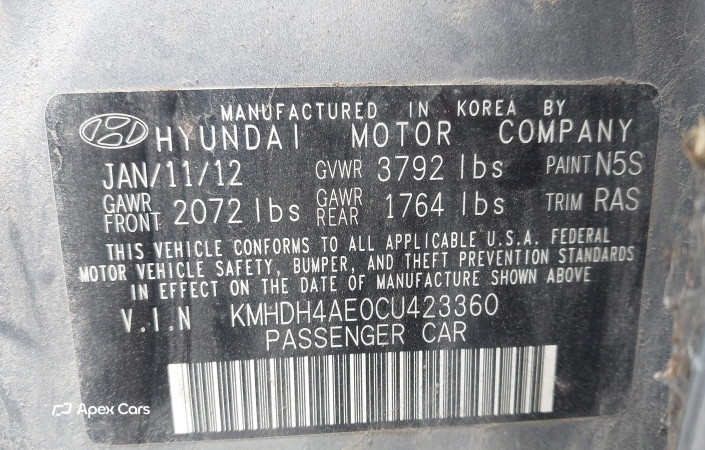 Hyundai Elantra 2012