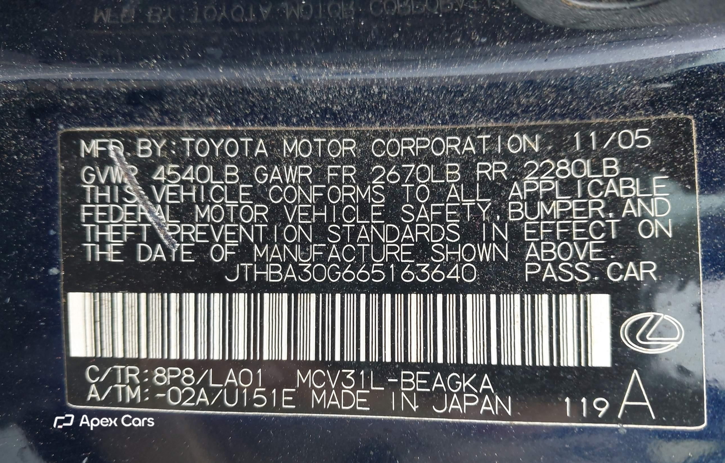 Lexus ES 2006