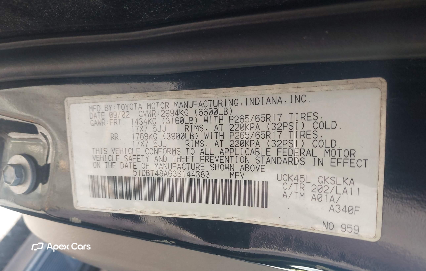Toyota Sequoia 2003