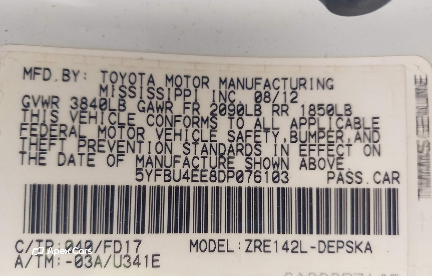 Toyota Corolla 2013