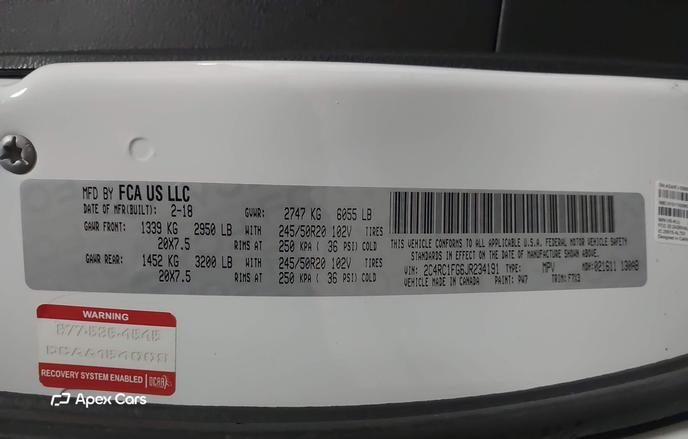 Chrysler Pacifica 2018