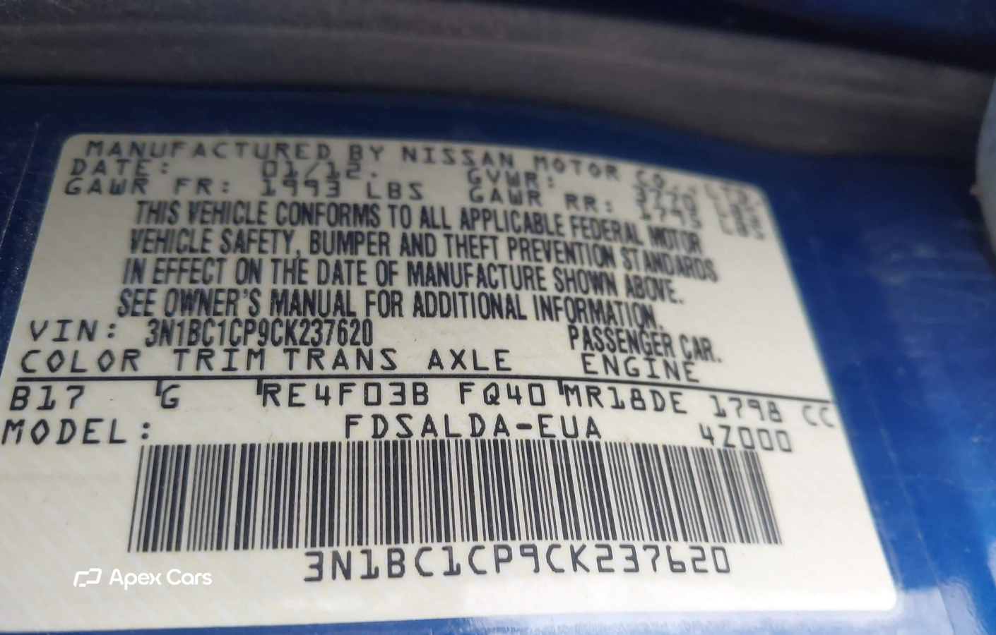 Nissan Versa 2012