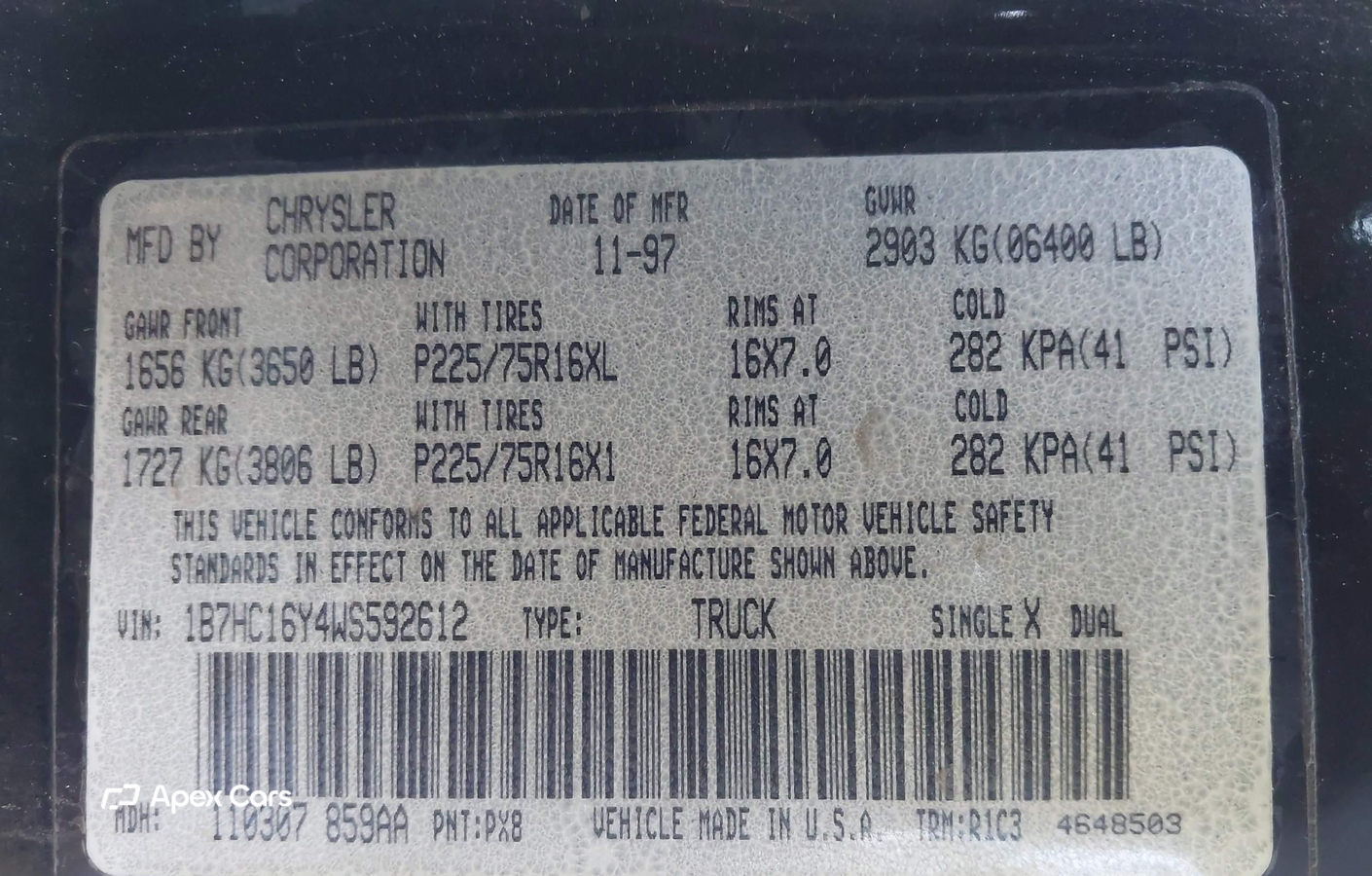 Dodge RAM 1998