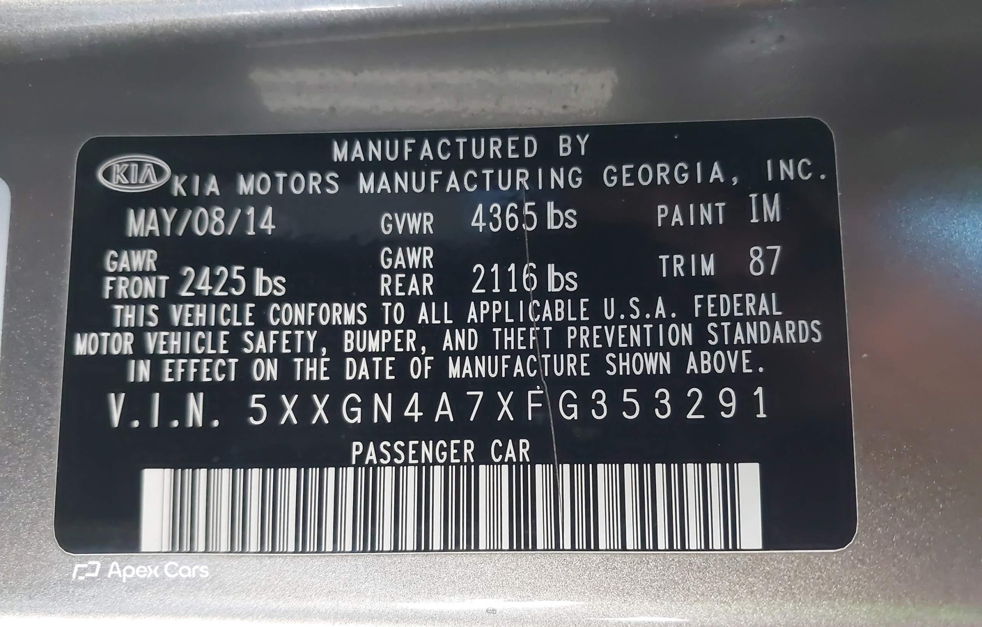 Kia Optima 2015