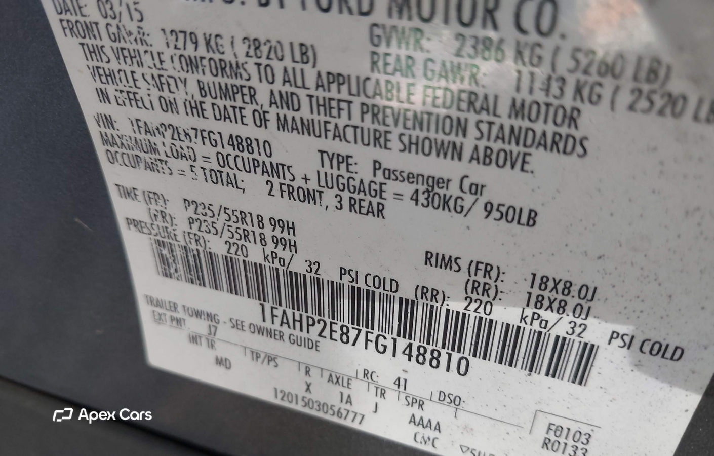 Ford Taurus 2015