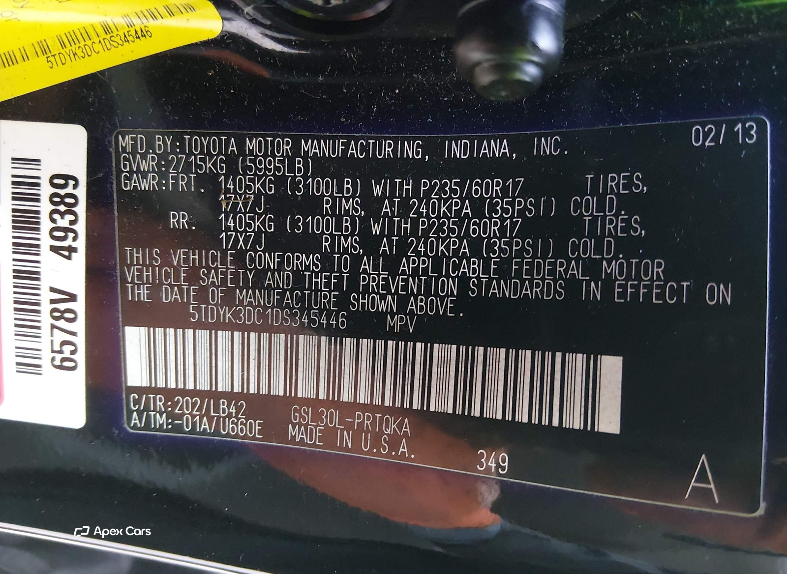 Toyota Sienna 2013