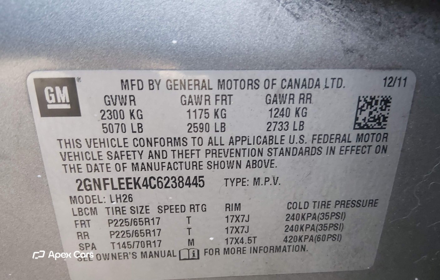 Chevrolet Equinox 2012
