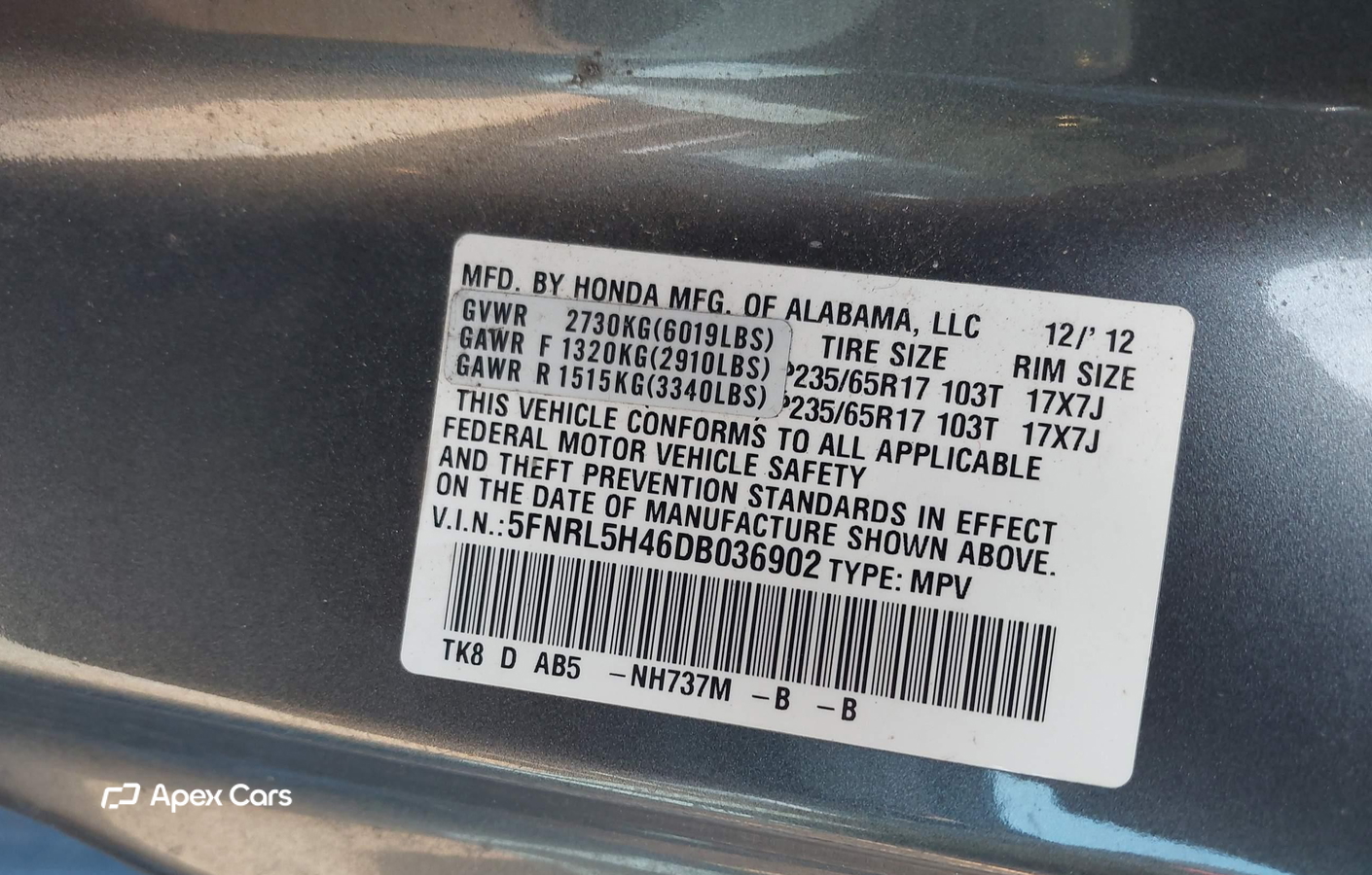 Honda Odyssey 2013