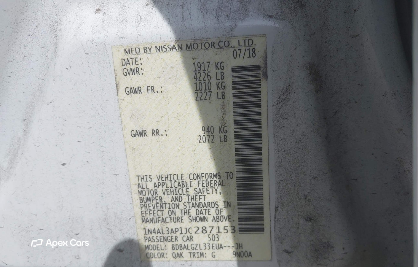 Nissan Altima 2018