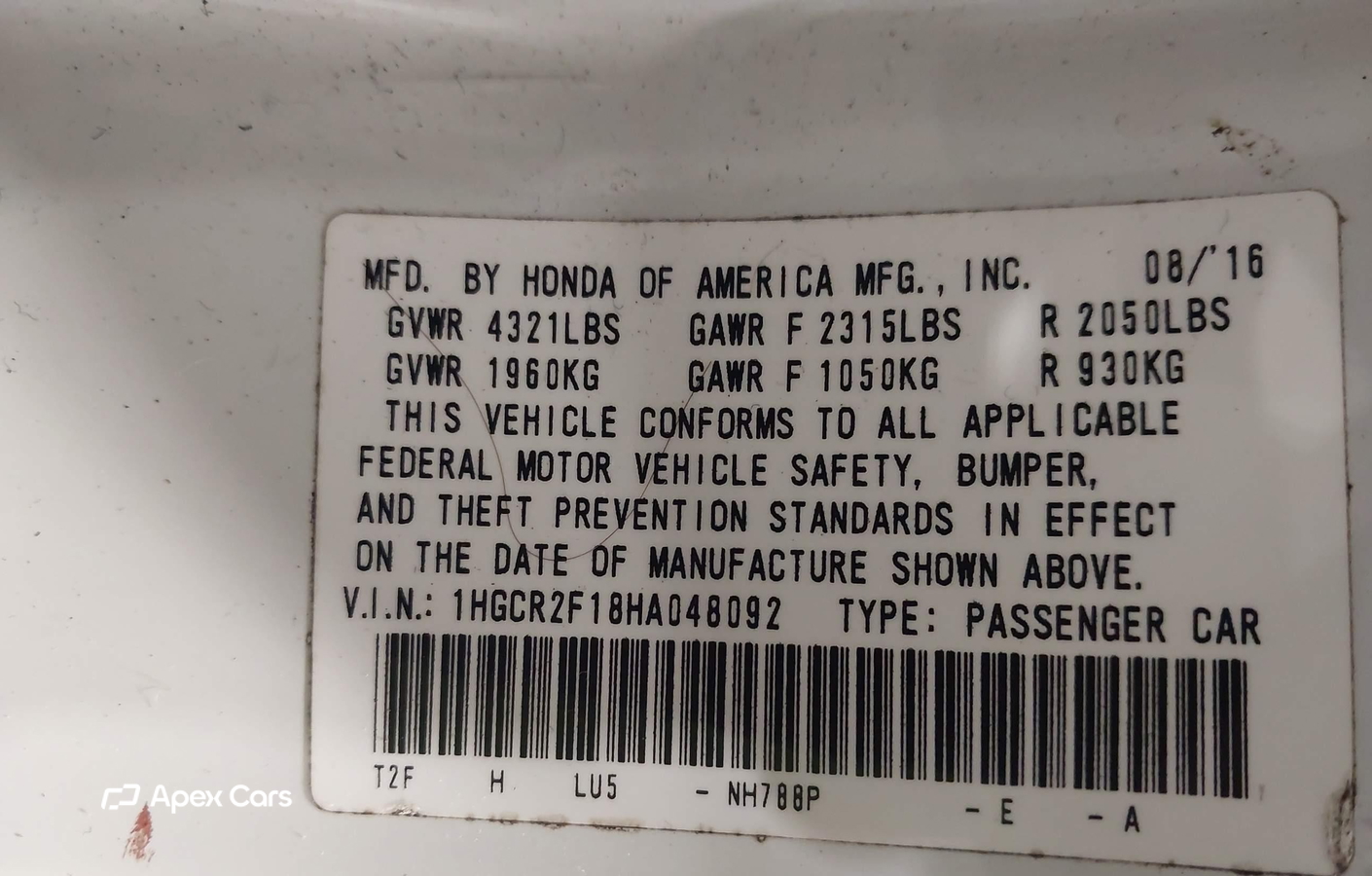 Honda Accord 2017