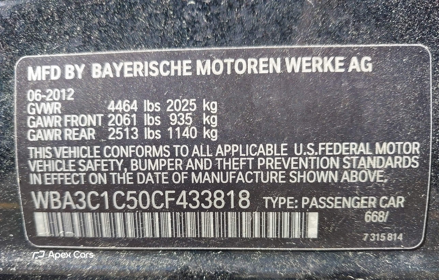 BMW Series 3 2012