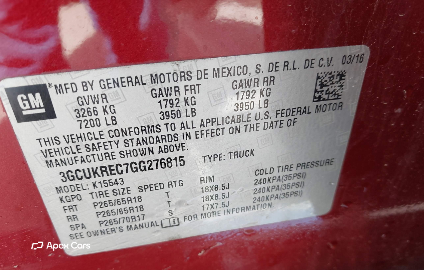 Chevrolet Silverado 2016