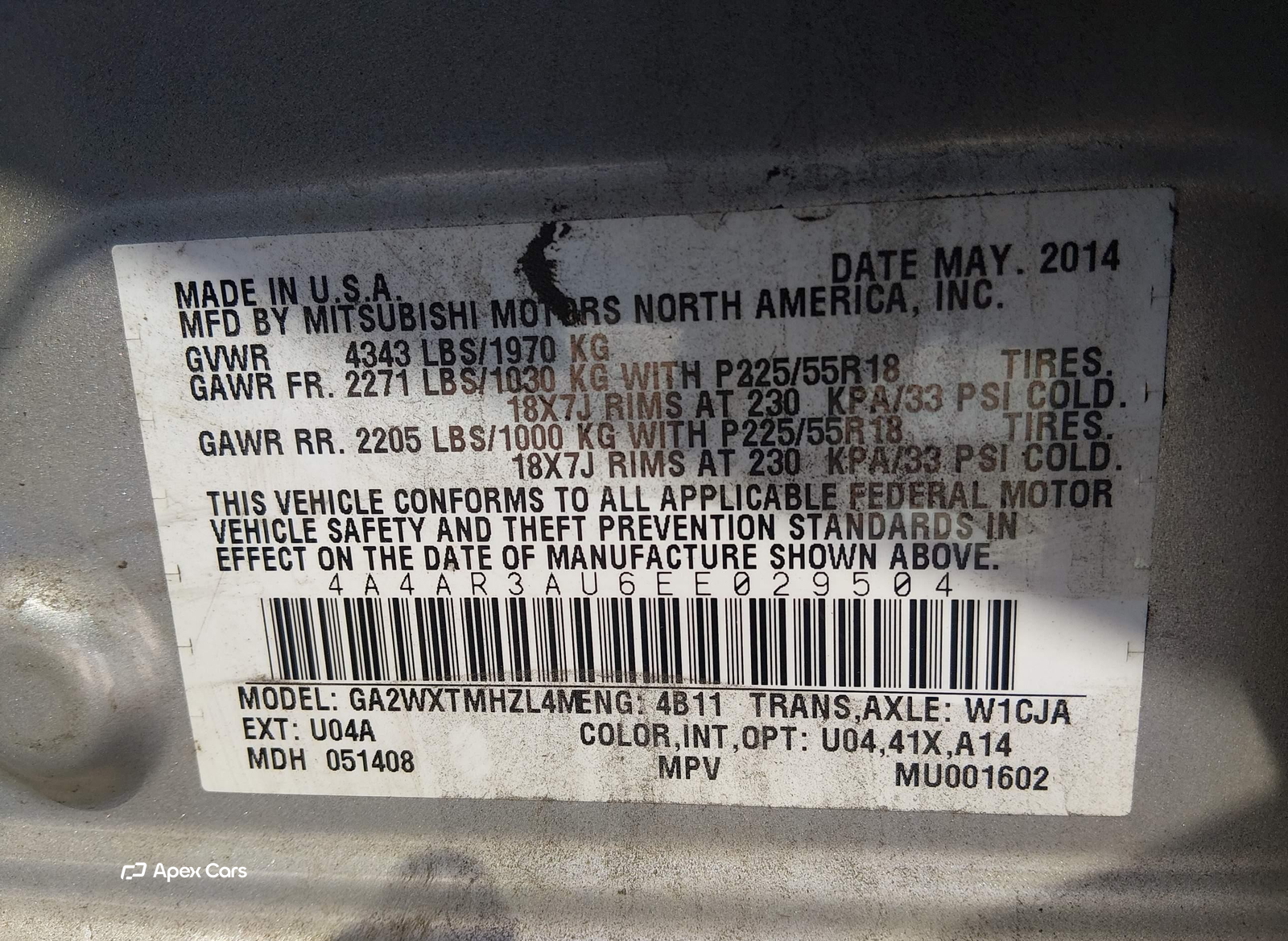 Mitsubishi Outlander 2014