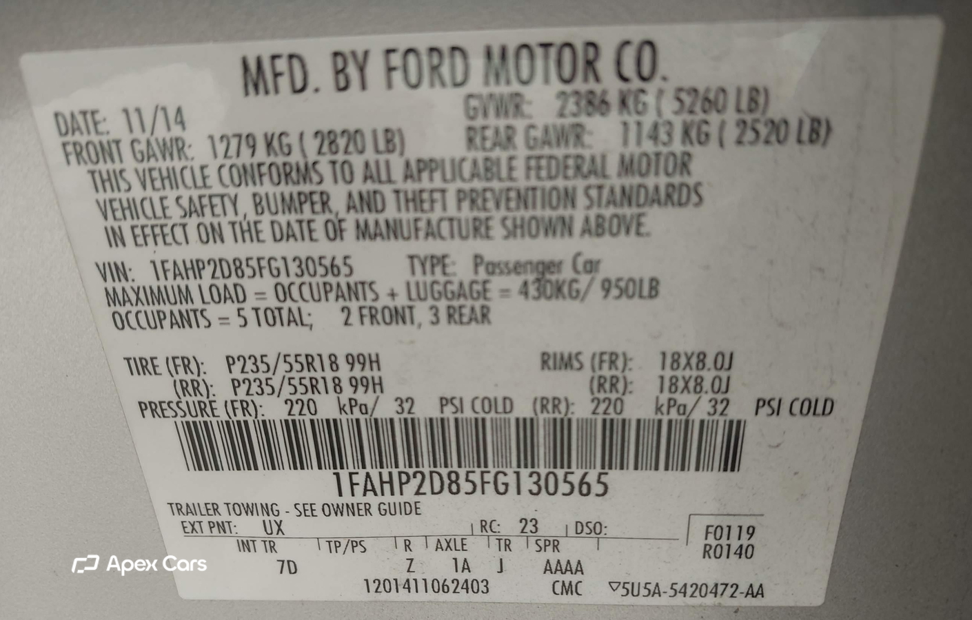 Ford Taurus 2015
