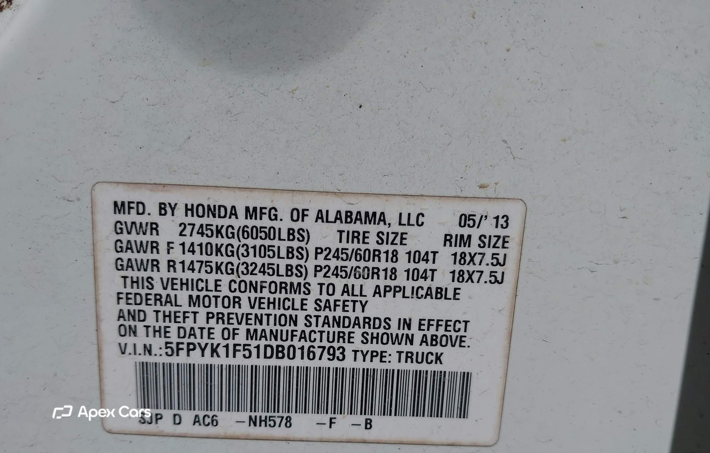 Honda Ridgeline 2013