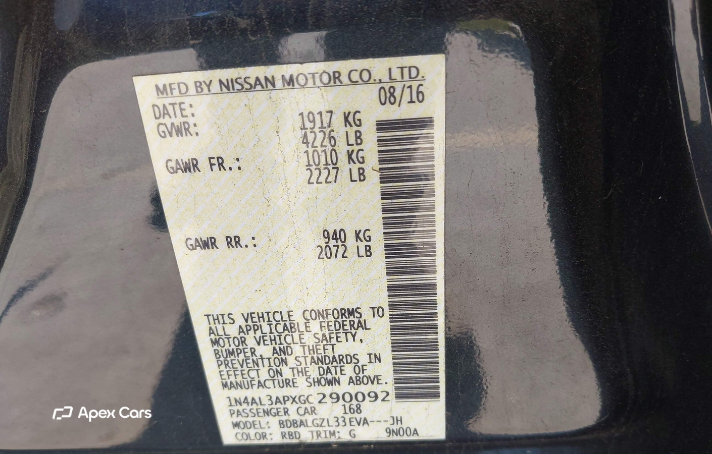 Nissan Altima 2016