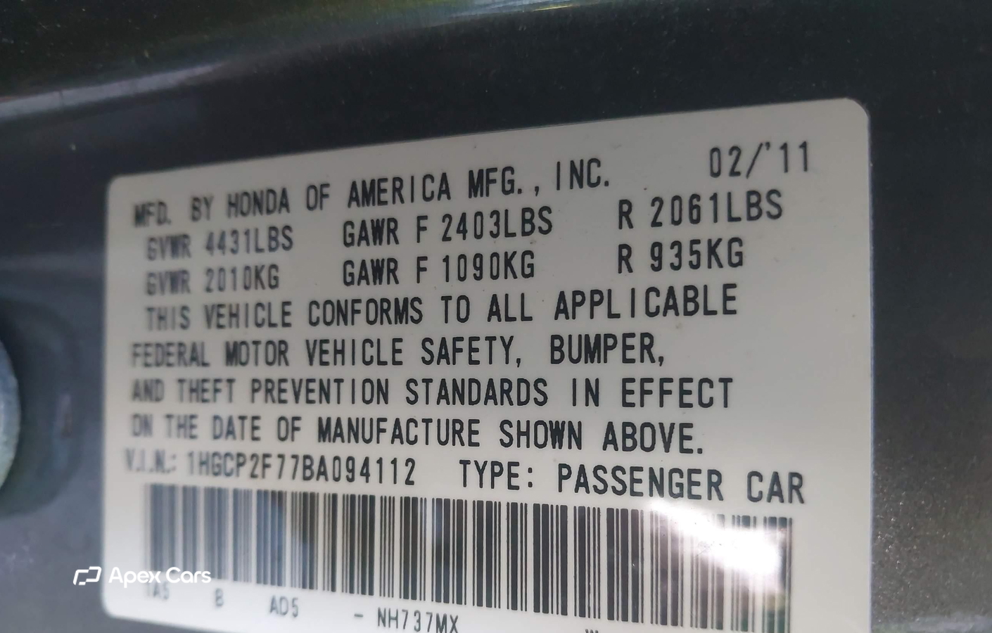 Honda Accord 2011