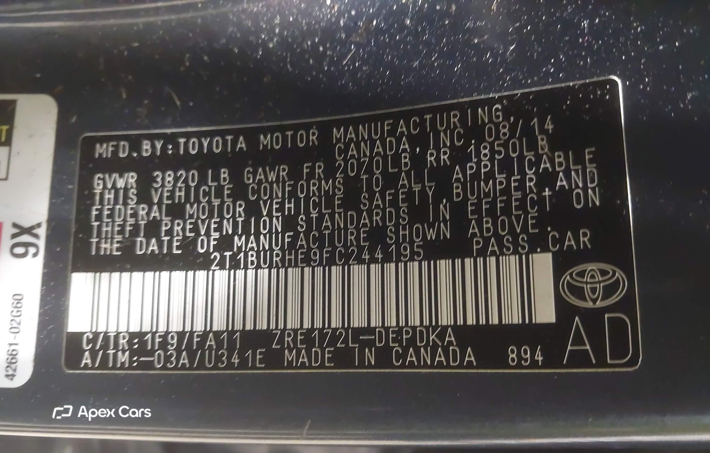 Toyota Corolla 2015