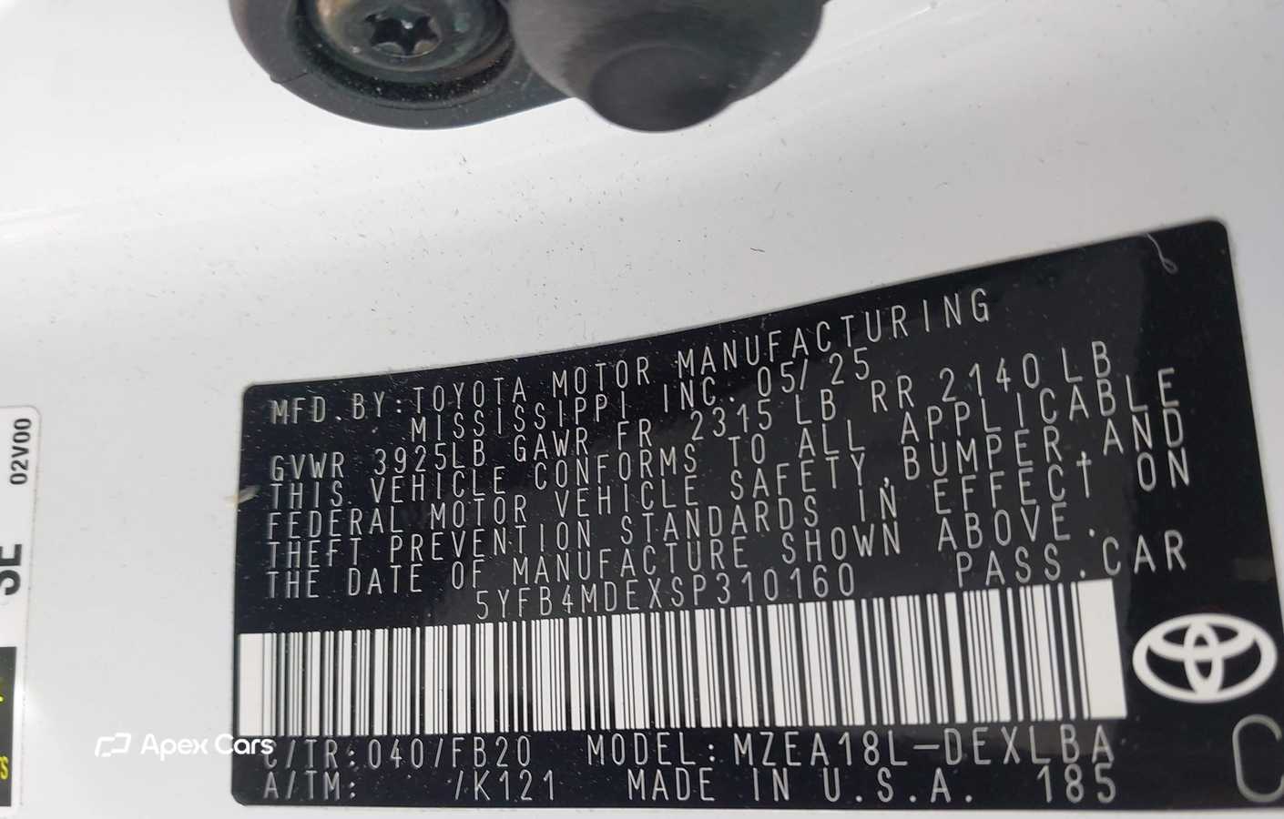 Toyota Corolla 2025