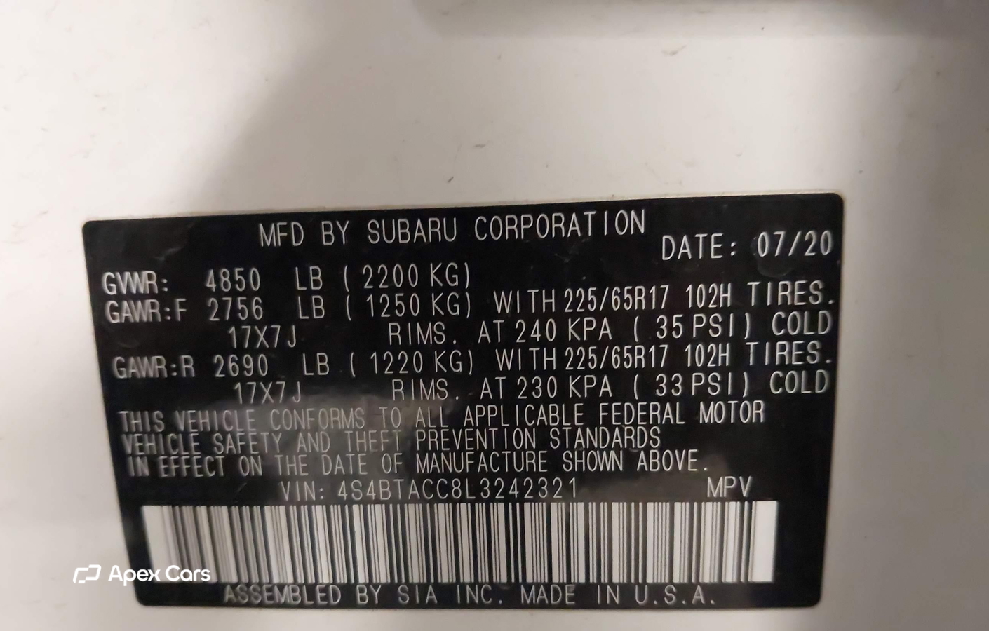 Subaru Outback 2020