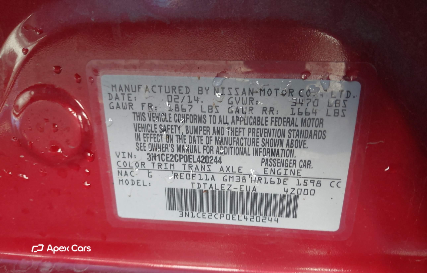 Nissan Versa 2014
