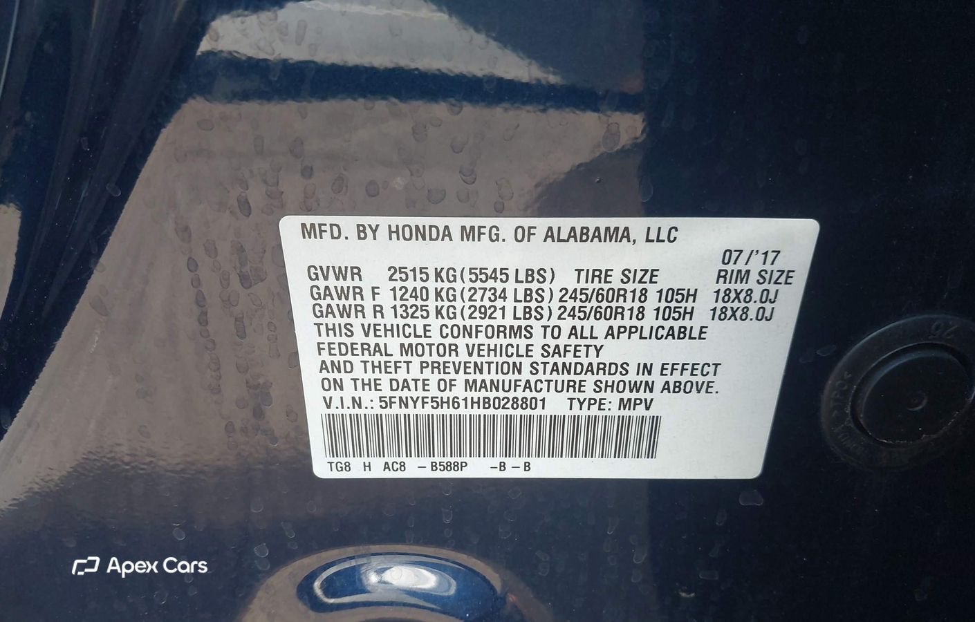 Honda Pilot 2017