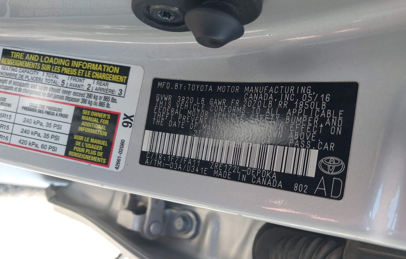 Toyota Corolla 2016