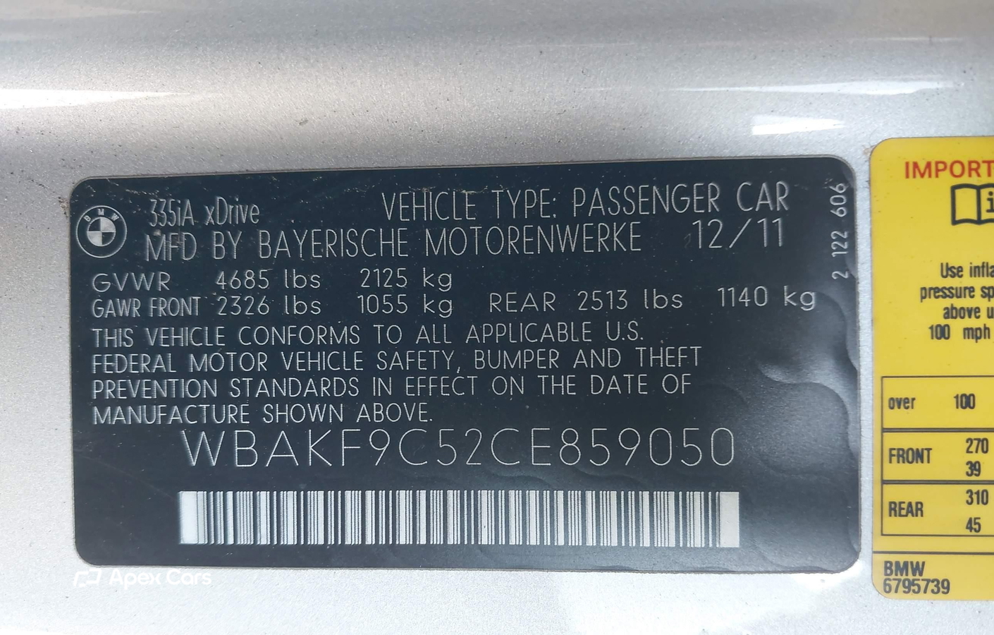 BMW Series 3 2012
