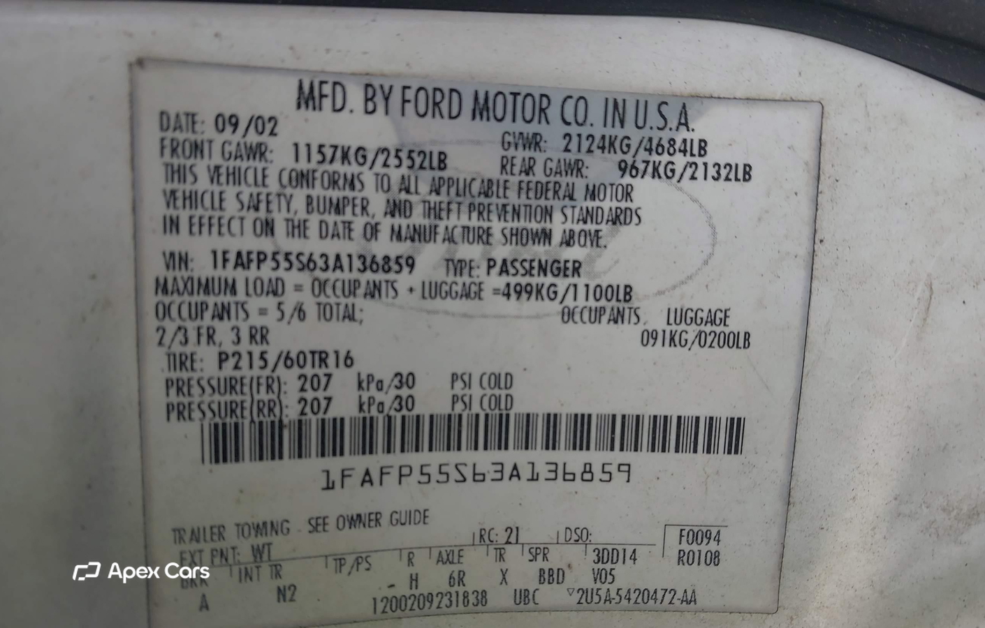 Ford Taurus 2003