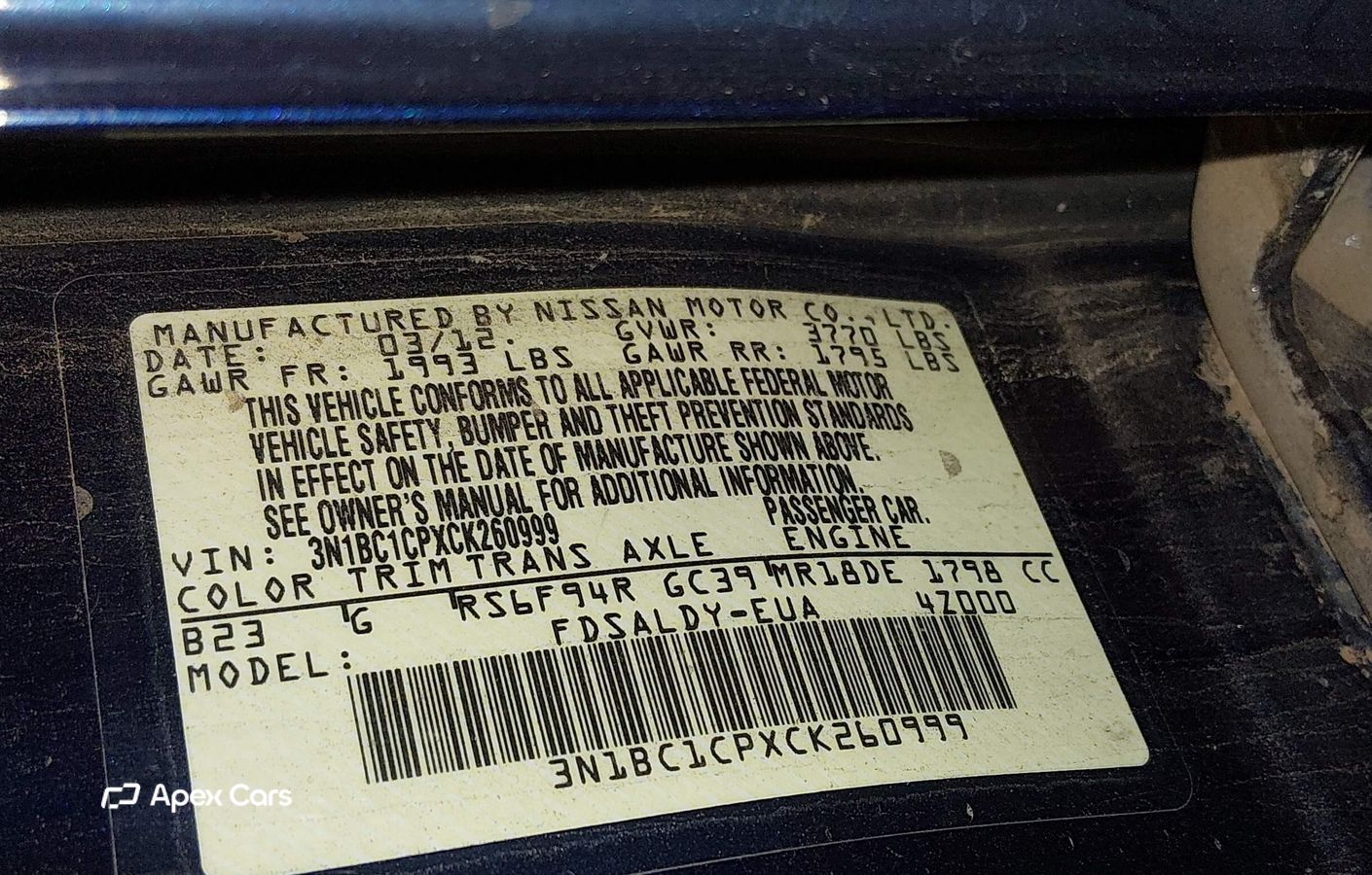 Nissan Versa 2012