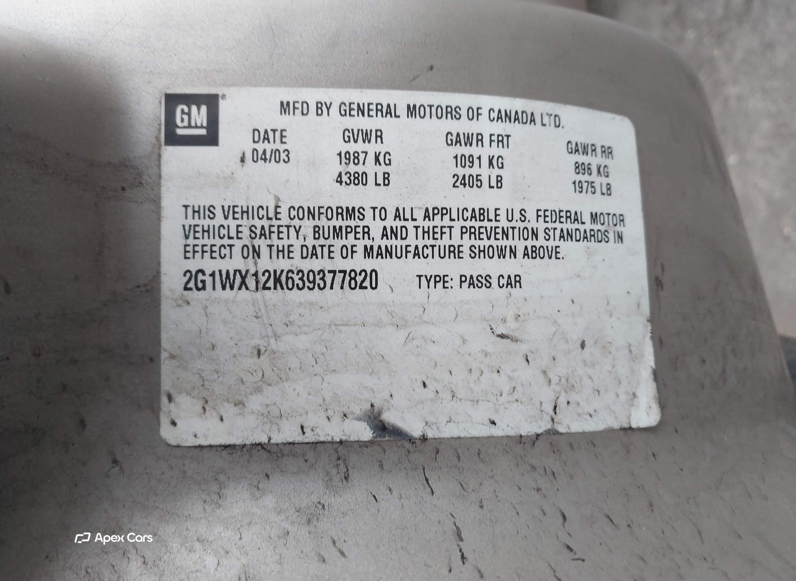 Chevrolet Monte Carlo 2003