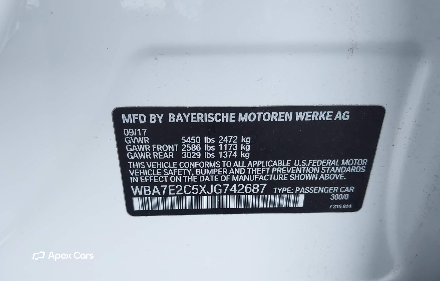 BMW Series 7 2018