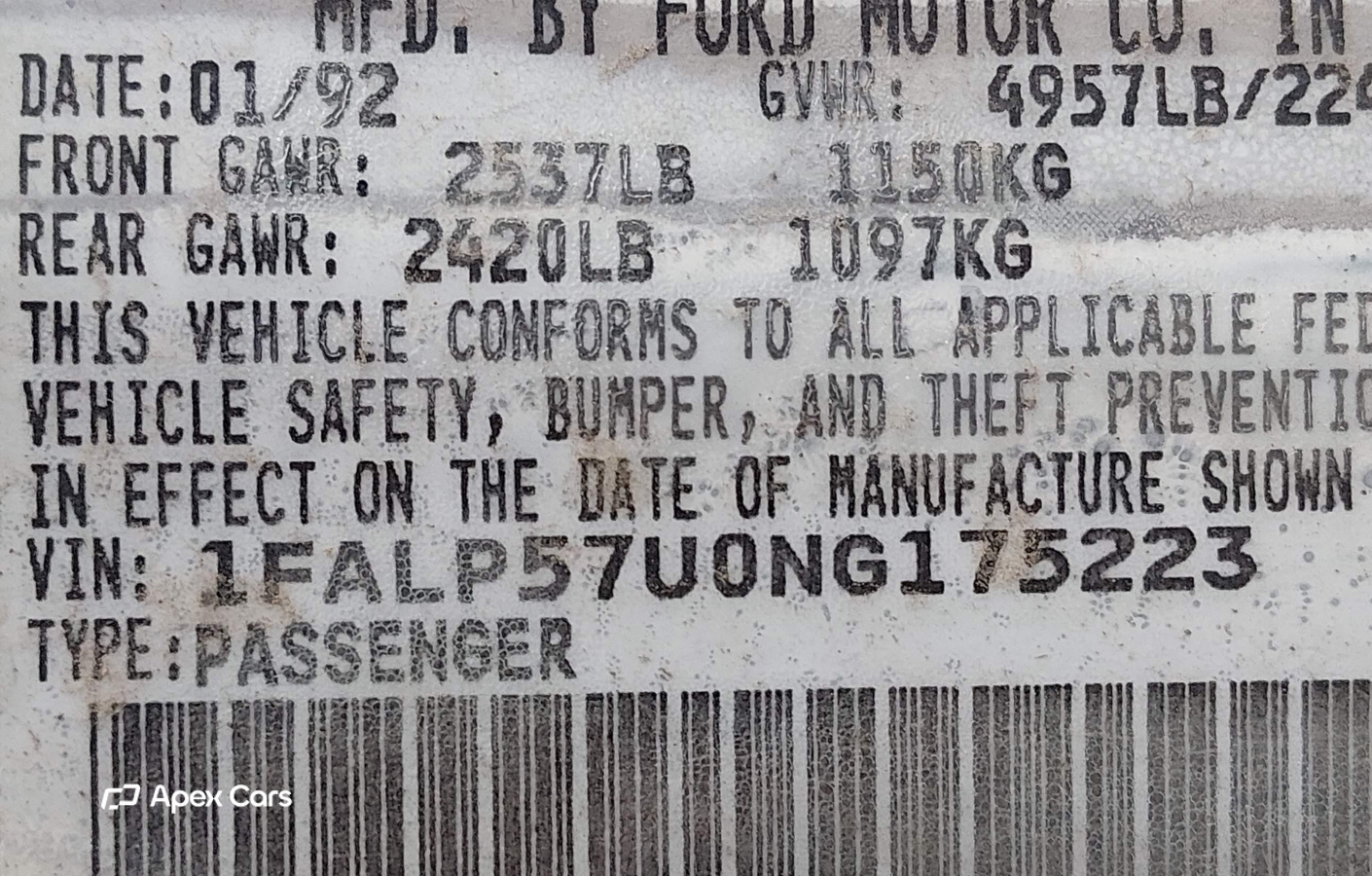 Ford Taurus 1992