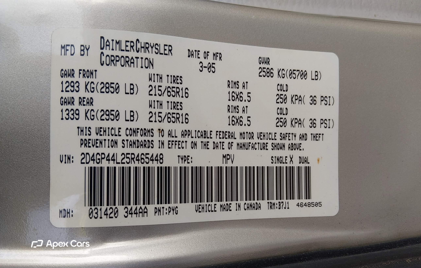 Dodge Caravan 2005