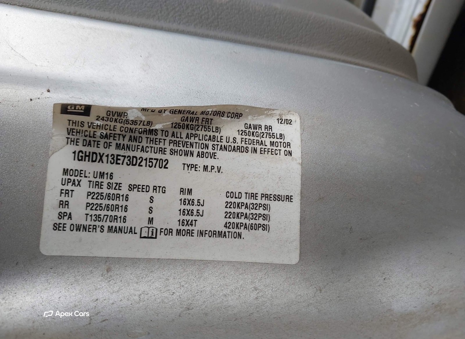 Oldsmobile Silhouette 2003